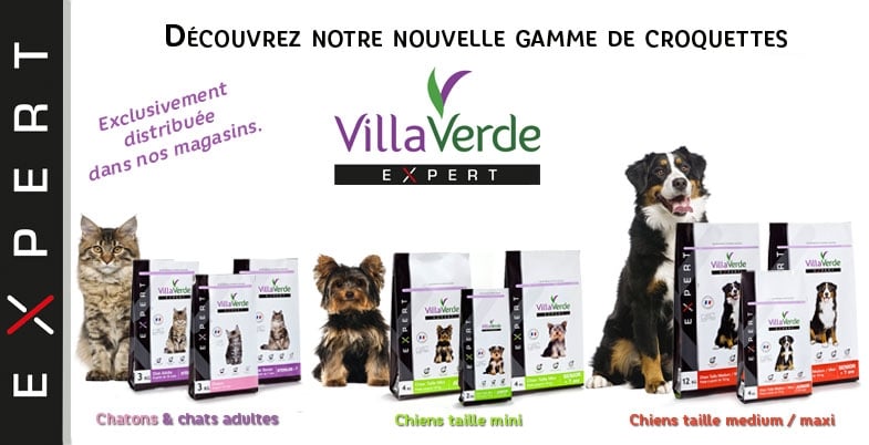 Découvrez la nouvelle gamme de croquettes VillaVerde EXPERT en exclusivité dans nos jardineries !