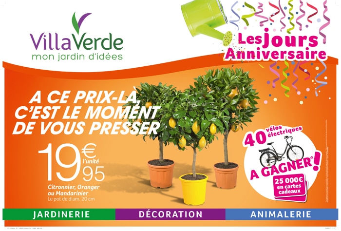 LES JOURS ANNIVERSAIRE CHEZ VILLAVERDE DU 4 MARS AU 19 MARS