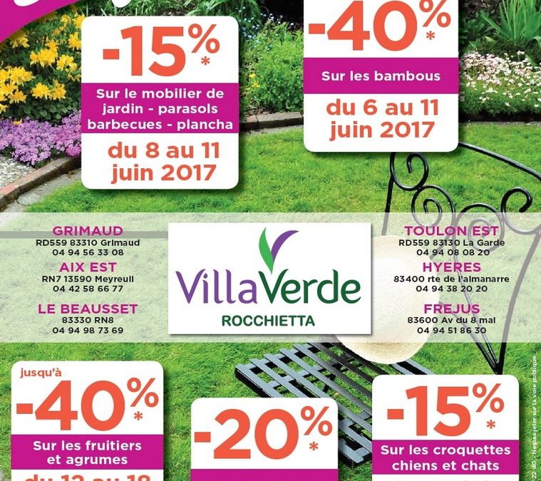 LES PRIX CHOC DE JUIN CHEZ VILLAVERDE ROCCHIETTA