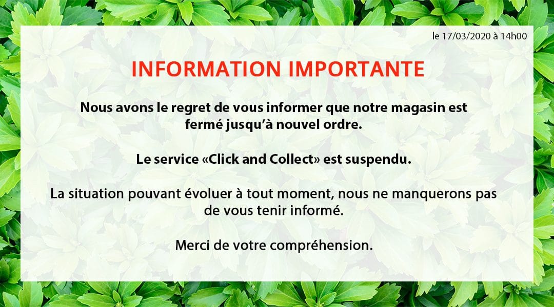 INFORMATION IMPORTANTE